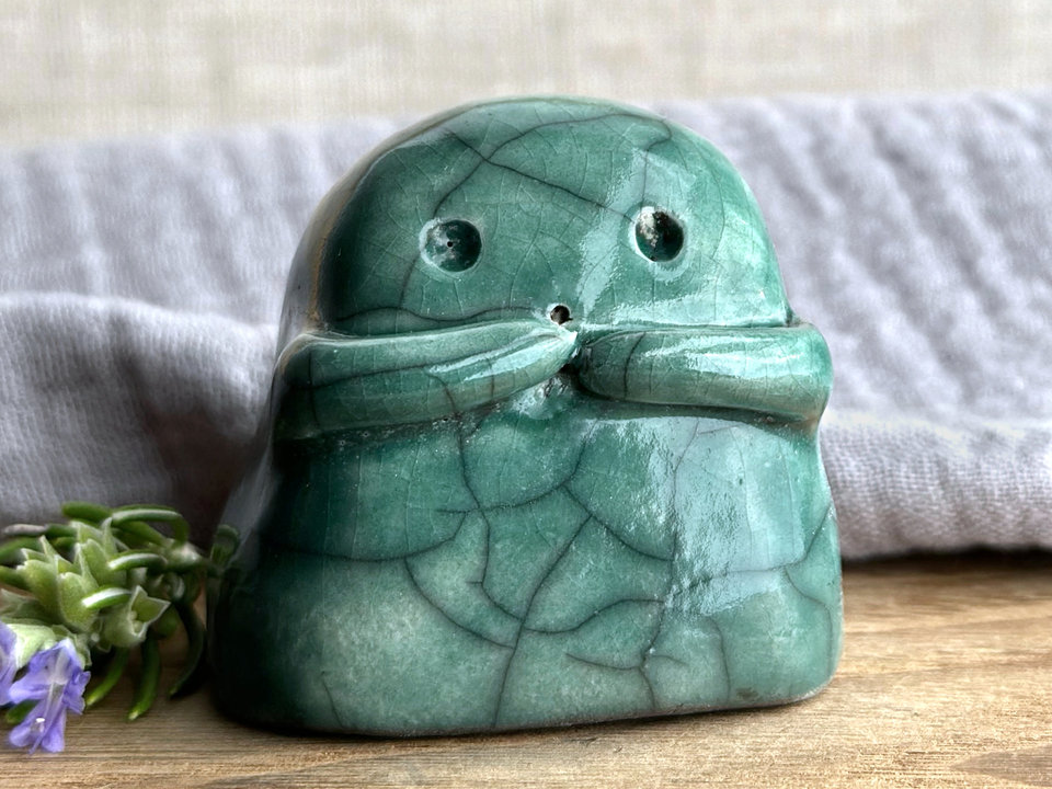 Kodama tree & nature spirit kami statue | Shinto guardian, shamanism totem sculpture