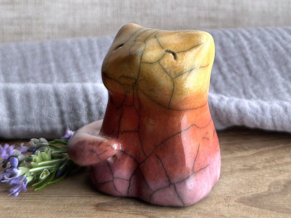 Sunrise kitsune fox kami nature spirit | Shinto sculpture, shamanism totem