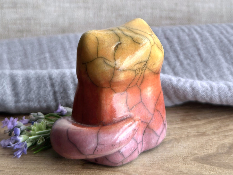 Sunrise kitsune fox kami nature spirit | Shinto sculpture, shamanism totem