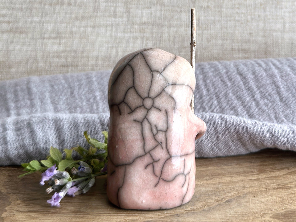 Warrior spirit earth guardian raku sculpture | Shinto shrine statue, shamanism statue