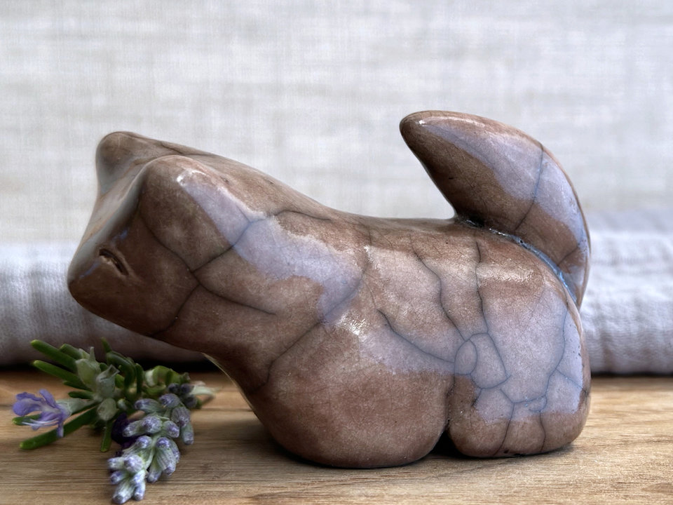 Gentle fox of quiet joy kitsune nature spirit sculpture | Shinto Inari shrine, shamanism totem