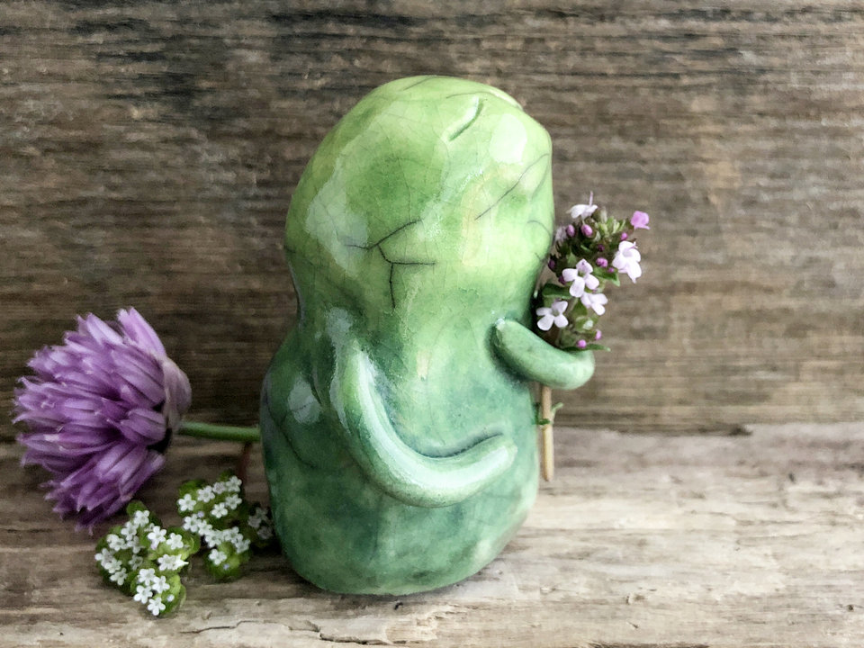 Earth spirit nature warrior raku guardian sculpture | Shinto, shamanism