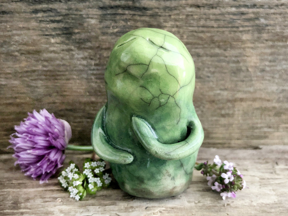 Earth spirit nature warrior raku guardian sculpture | Shinto, shamanism