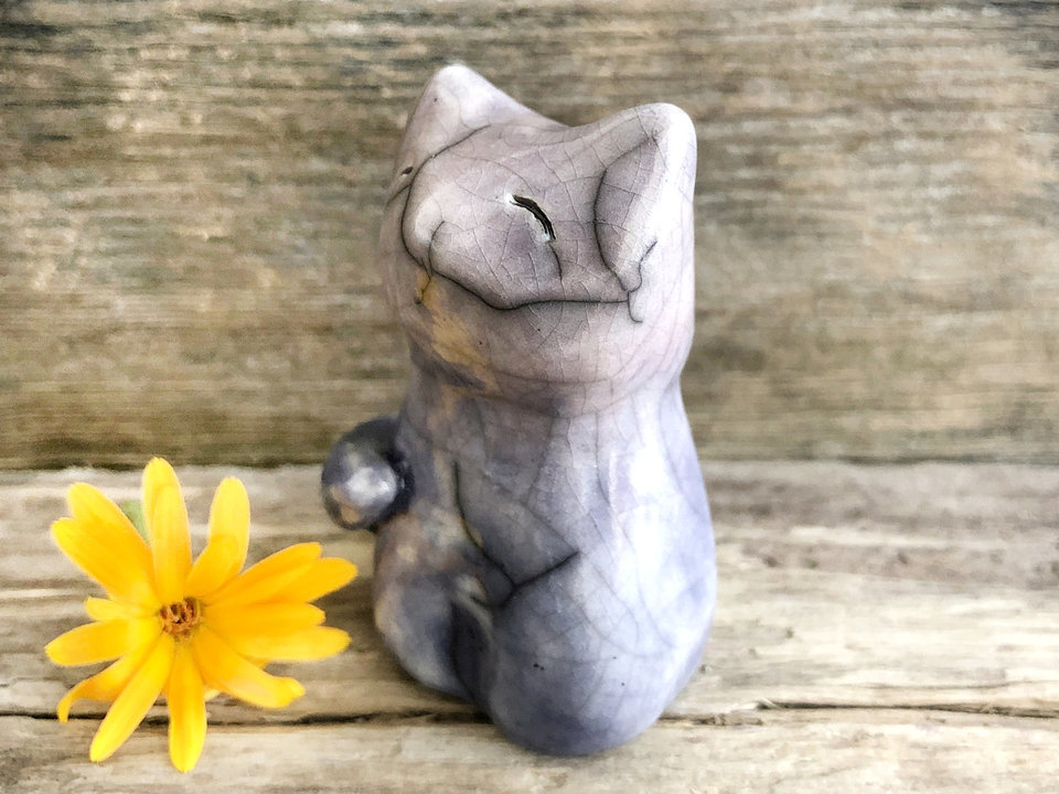 Twilight kitsune fox kami raku sculpture | Shamanism, Shinto Inari shrine statue
