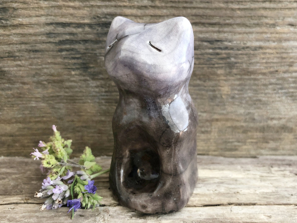 Kitsune fox kami mini shrine sculpture | Shinto Inari, shamanism totem guardian