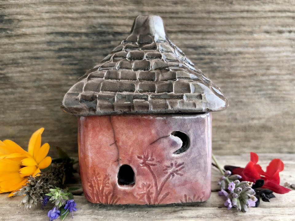 October cottage, ceramic spirit & fairie house | autumn and fall decor