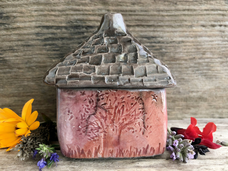 October cottage, ceramic spirit & fairie house | autumn and fall decor