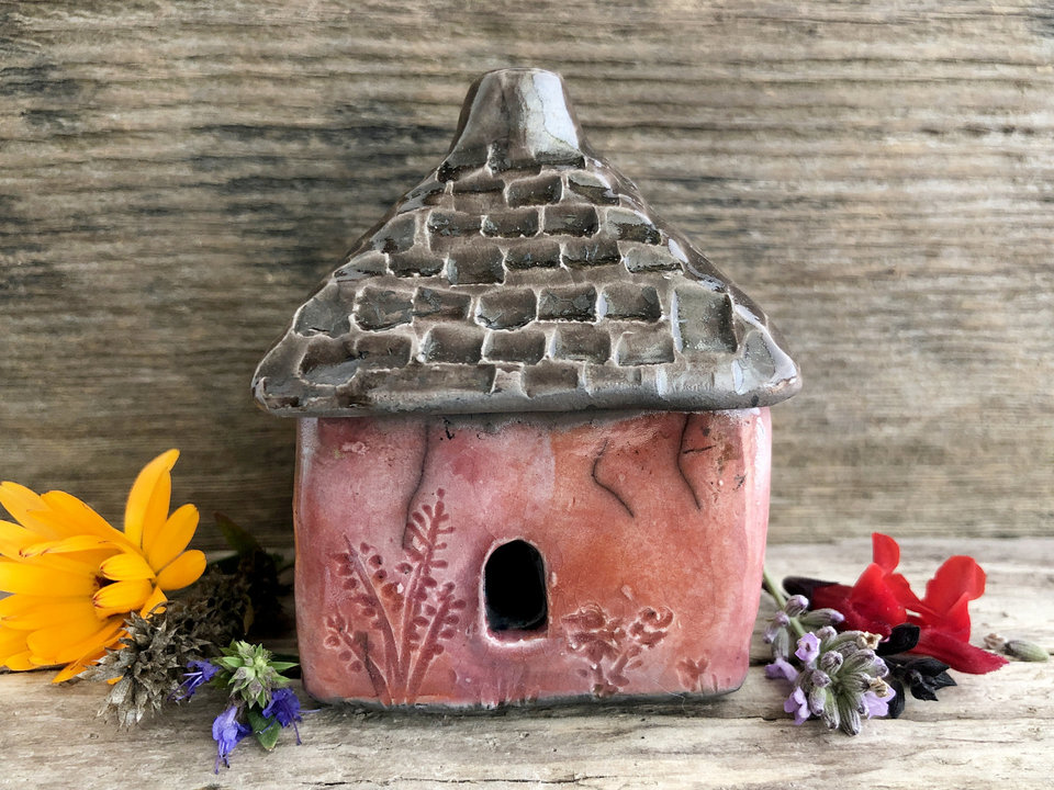 October cottage, ceramic spirit & fairie house | autumn and fall decor