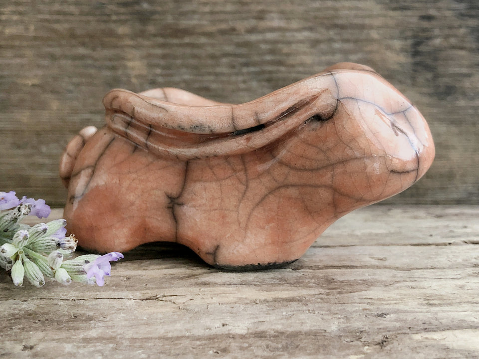 Autumn rabbit nature spirit guardian sculpture | Shinto kamidana, shamanism totem