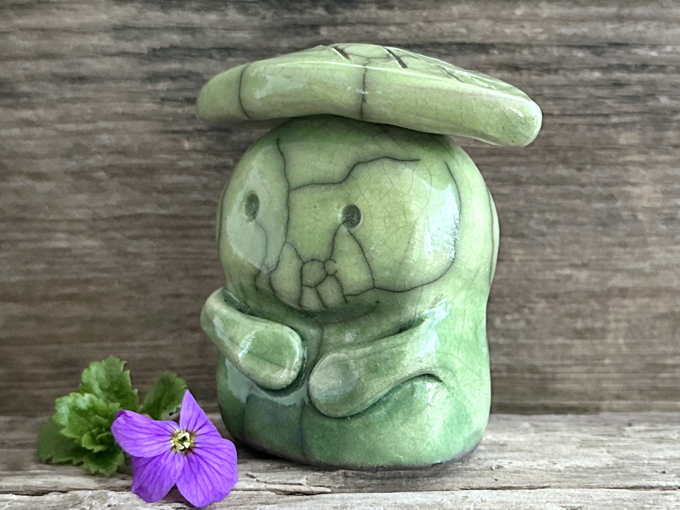 Spring nature guardian statue | Shinto shamanism earth spirit kami sculpture