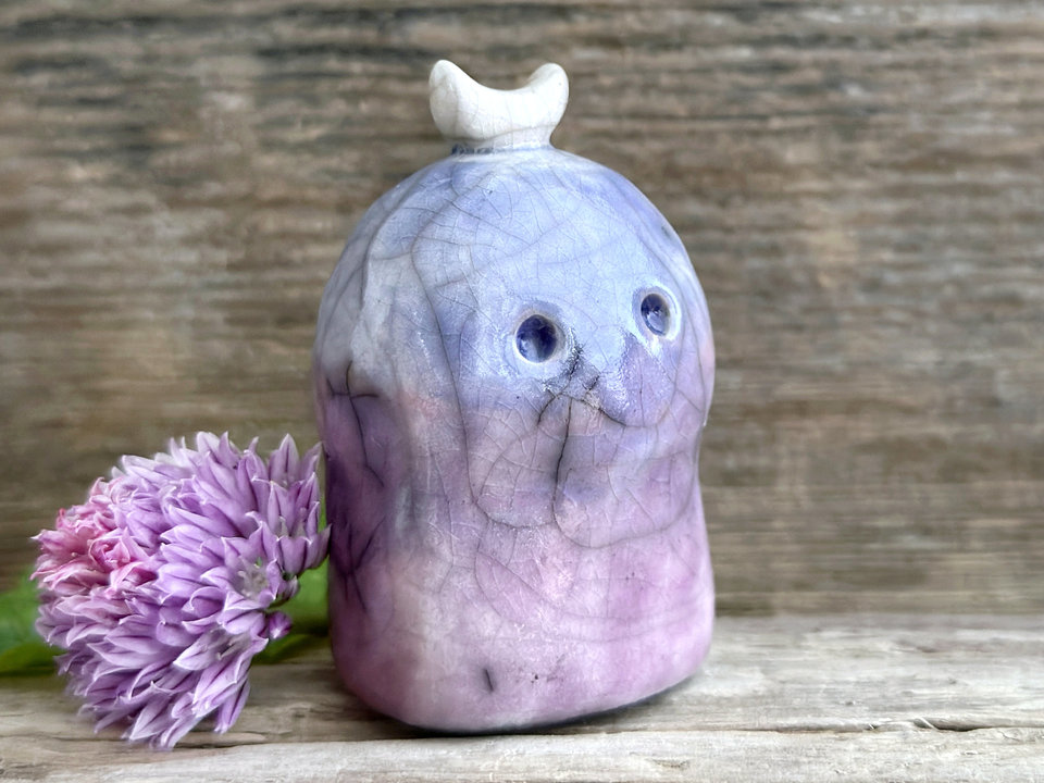 Dusk moon nature spirit kodama guardian sculpture | Shinto kamidana, shamanism