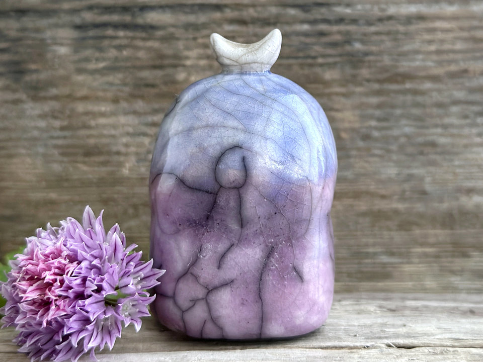 Dusk moon nature spirit kodama guardian sculpture | Shinto kamidana, shamanism