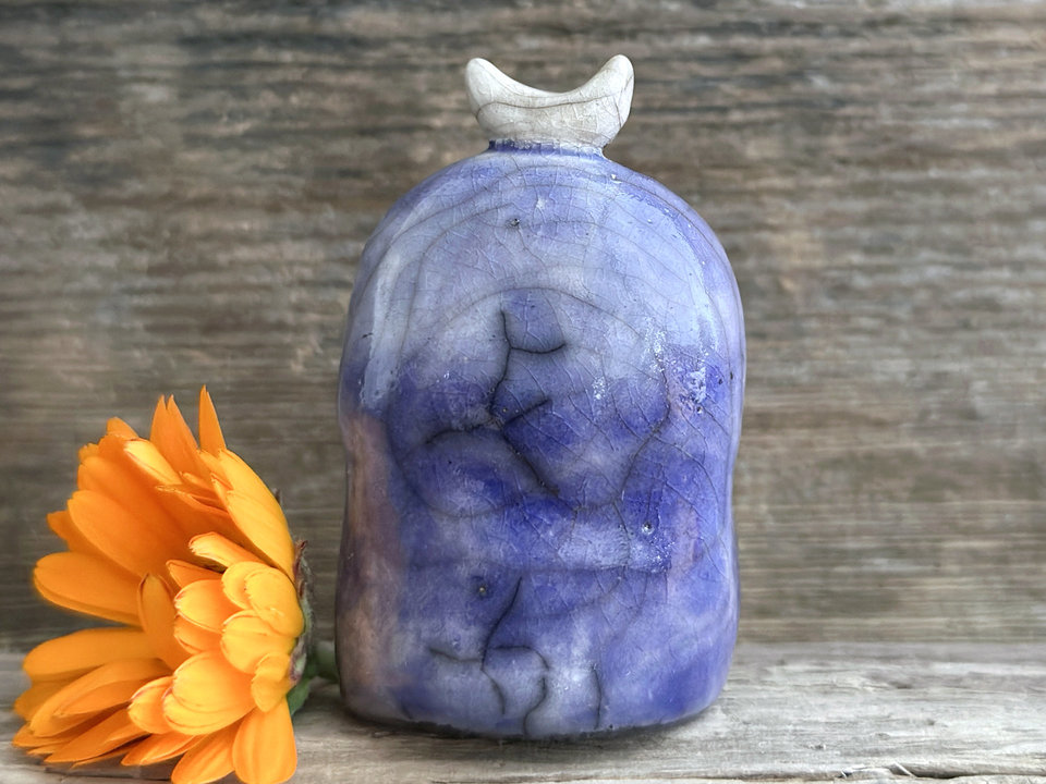 Nighttime moon nature spirit kodama guardian sculpture | Shinto, shamanism