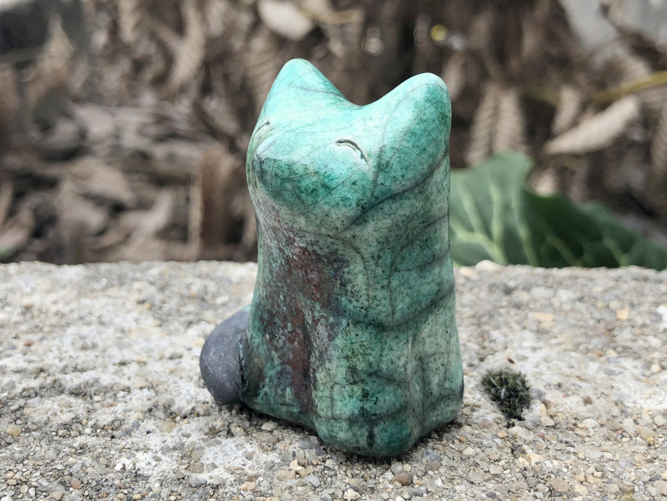 Kitsune fox peace spirit kami | Inari Okami Shinto shrine, shamanism, pagan altar | animal guide statue for protection, fertility, joy