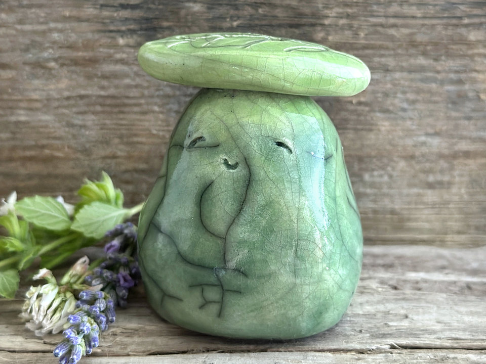 RESERVED: Nature spirit a bit like a pear | Shinto shamanism earth spirit kami sculpture