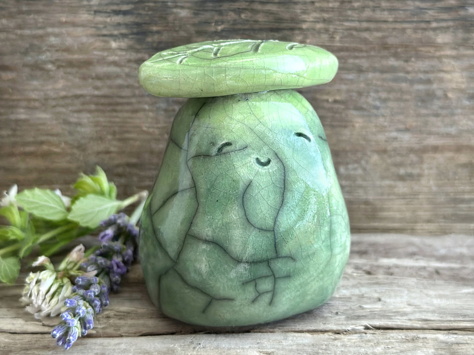 RESERVED: Nature spirit a bit like a pear | Shinto shamanism earth spirit kami sculpture