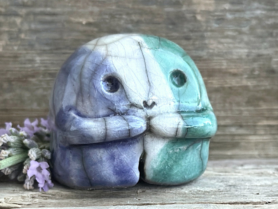 Gay pride spirit sculpture | cute LGBTQ+ queer statue, guardian