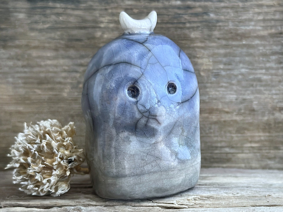 Winter morning nature spirit kodama guardian sculpture | Shinto, shamanism