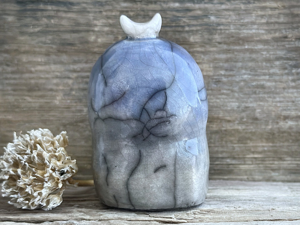 Winter morning nature spirit kodama guardian sculpture | Shinto, shamanism