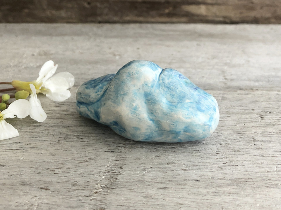 Air elemental happy cloud kami spirit statue | kawaii nature table sculpture | Shinto kamidana shrine, shamanism, paganism