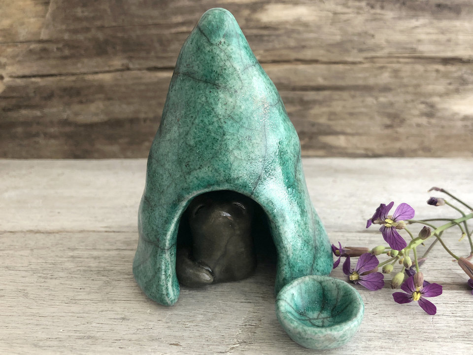 Kitsune fox spirit kami nature shrine | Inari kamidana Shinto shamanism pagan statue | protection, rewilding, guardian