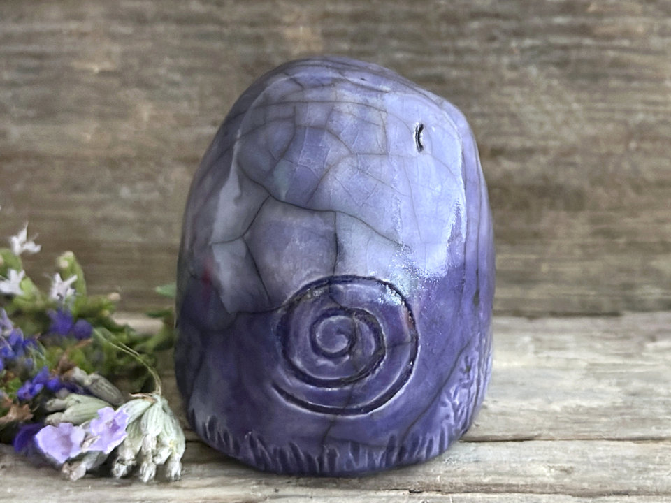 Spiral gnome elemental guardian statue | Shinto, shamanism, celtic folk art