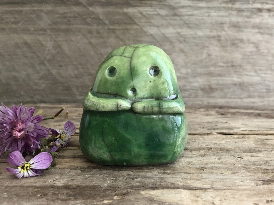 Kodama kami kawaii tree & nature spirit raku sculpture | Shinto kamidana shrine statue, Shamanism, paganism, guardian, protection