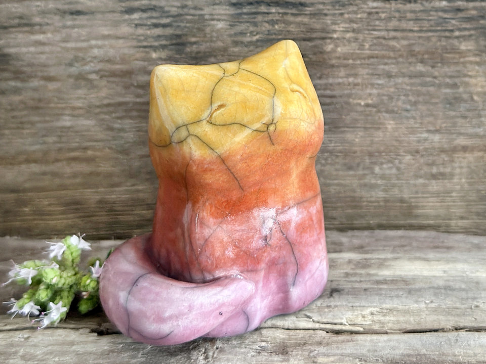 Sunrise kitsune fox kami nature spirit | Shinto sculpture, shamanism totem