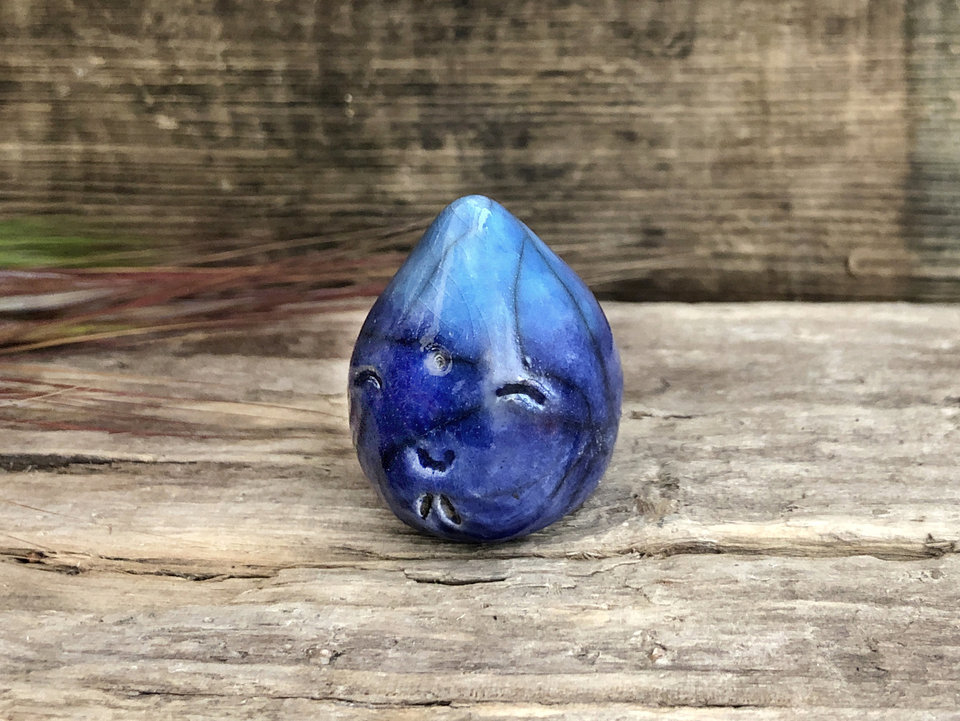 Raindrop water elemental kami | Shinto pagan Shamanism statue | nature spirit, drought, rain spell magic | shrine, kamidana, altar