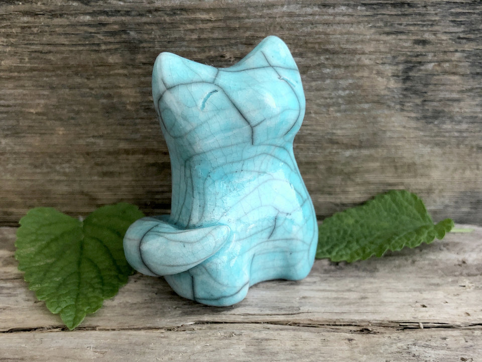 Joyful and serene kitsune fox kami nature spirit raku statue | Shinto kamidana shrine, Inari Okami | shamanism, protection, guardian