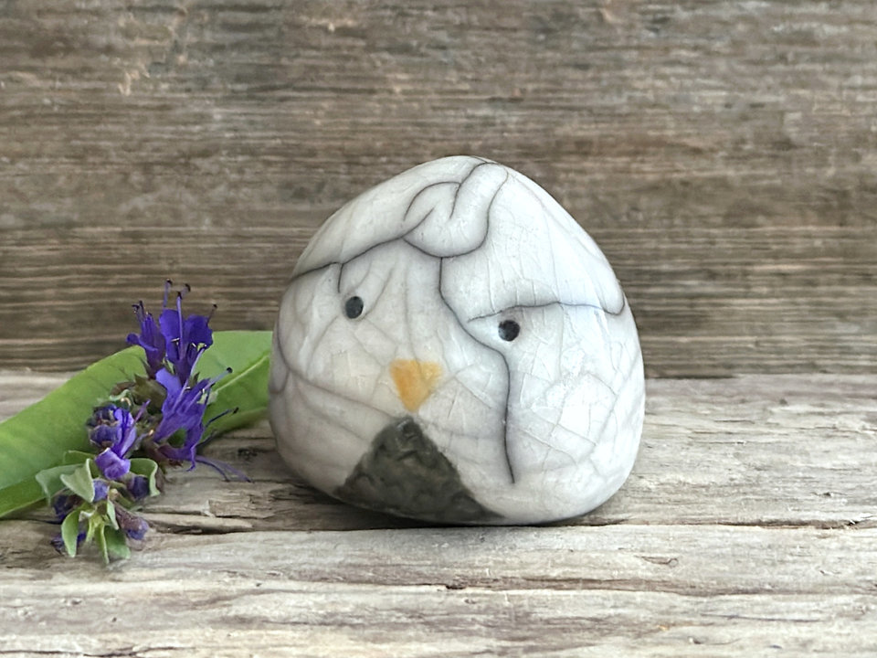 Owl nature spirit kami raku sculpture | shamanism totem, Shinto kamidana shrine