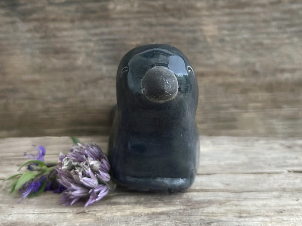 Magical raven kami nature spirit sculpture | Shinto shamanism crow totem