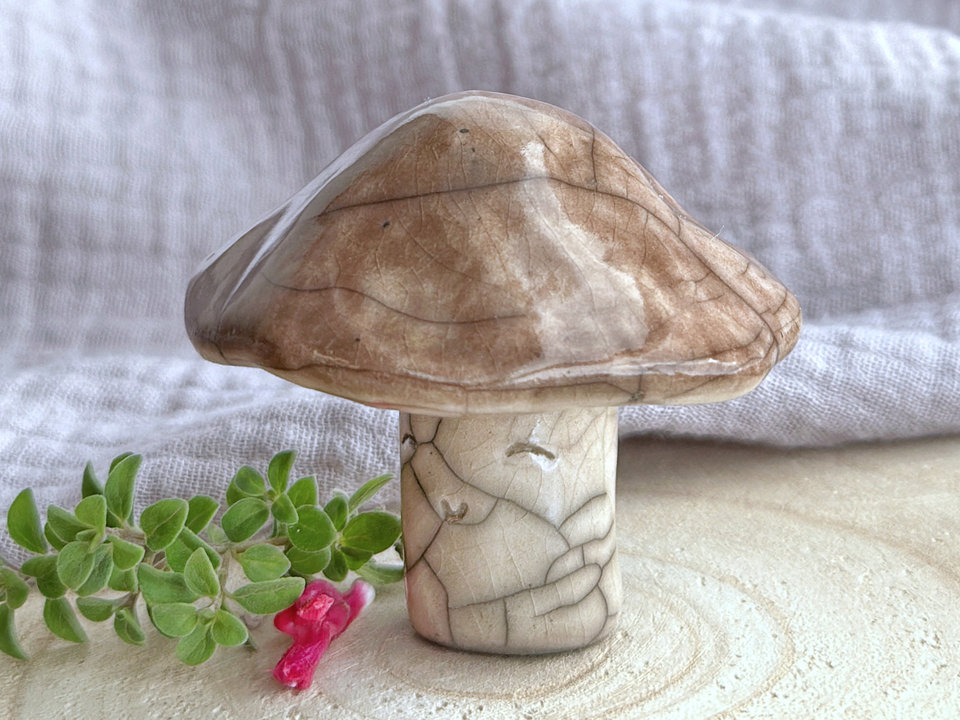 Mushroom kami nature spirit sculpture | autumn, fall, forestcore decoration