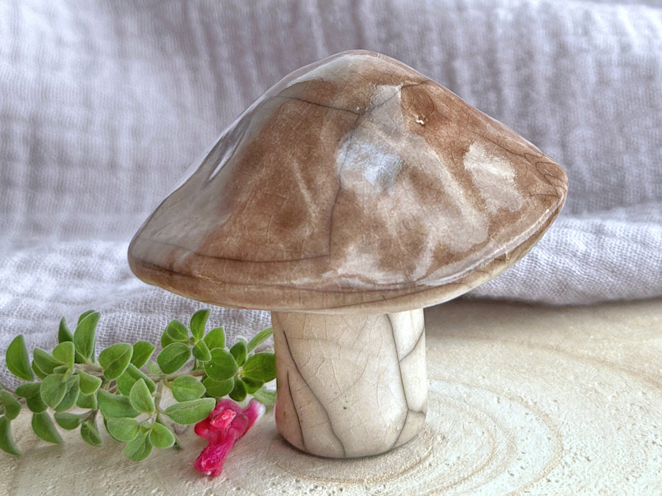 Mushroom kami nature spirit sculpture | autumn, fall, forestcore decoration