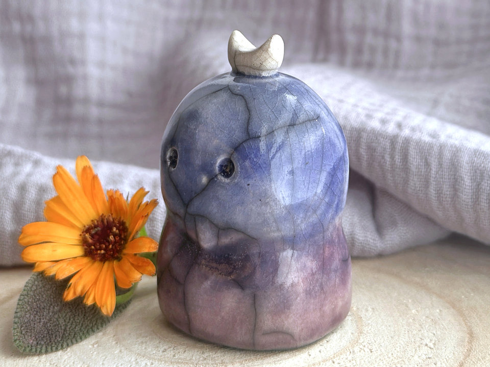 Winter dusk moon nature spirit kodama guardian sculpture | Shinto, shamanism