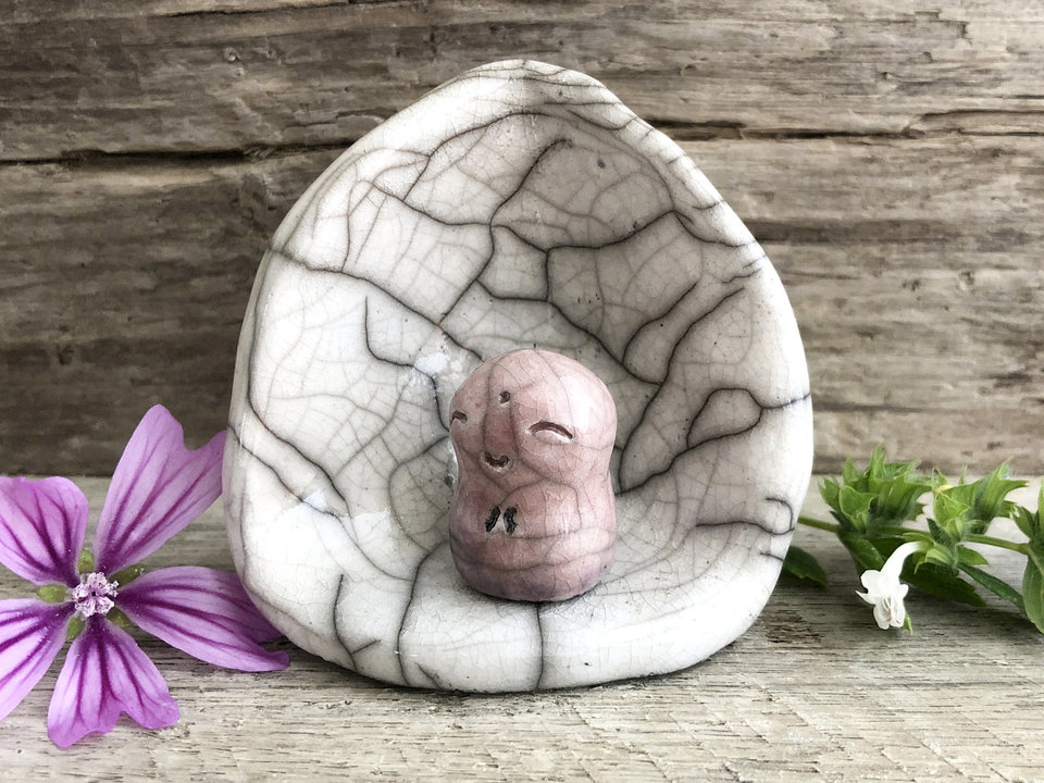 Jizo of gentleness, peace, and hugs shrine kamidana raku sculpture | Shinto guardian, Buddhist statue | protection, grief, loss, hope
