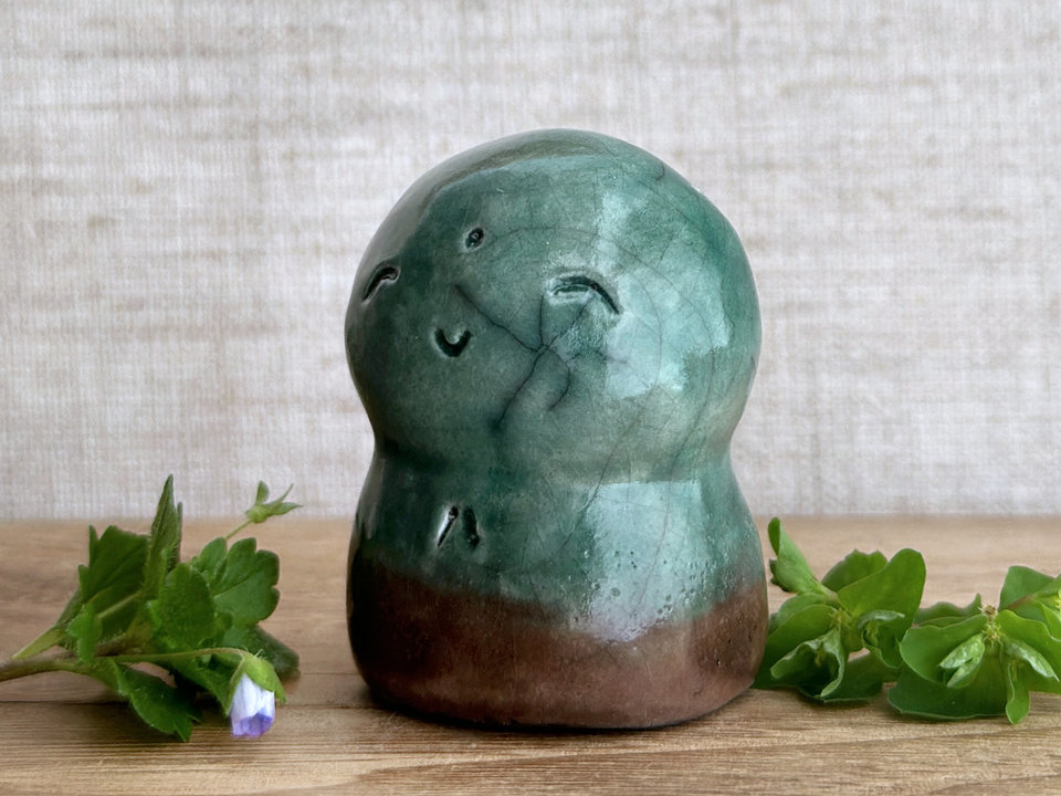 Winter woodlands Jizo guardian statue | Shinto kamidana shrine friend