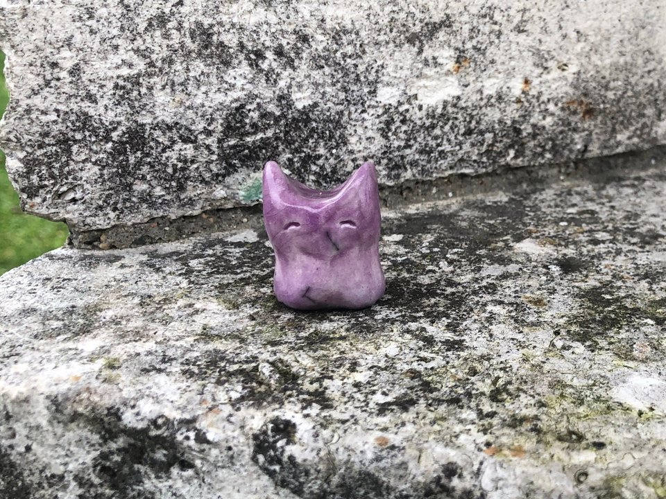 Kami nature earth elemental nature spirit raku statue | Shinto kamidana shrine, shamanism, pagan altar | Nature table, guardian