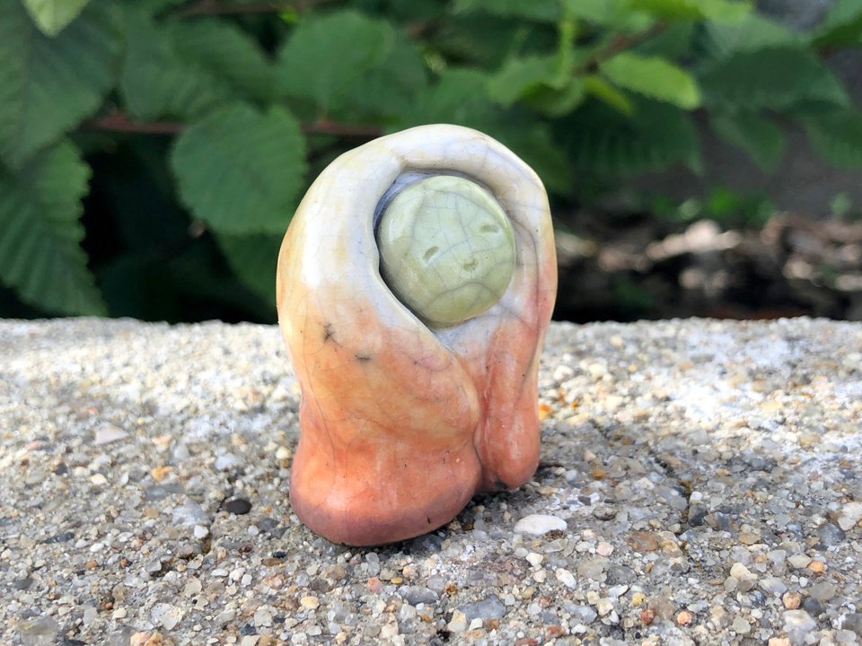 Autumn spirit kami earth goddess raku statue for Halloween, Samhain | fall decoration, pagan, Waldorf nature table, Shinto kamidana shrine