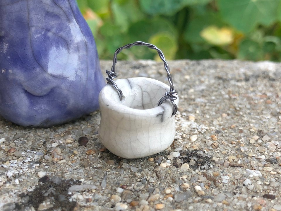 Kitsune fox moon spirit kami raku statue | Inari Okami Shinto kamidana shrine sculpture, shamanism pagan | protection, fertility, rewilding