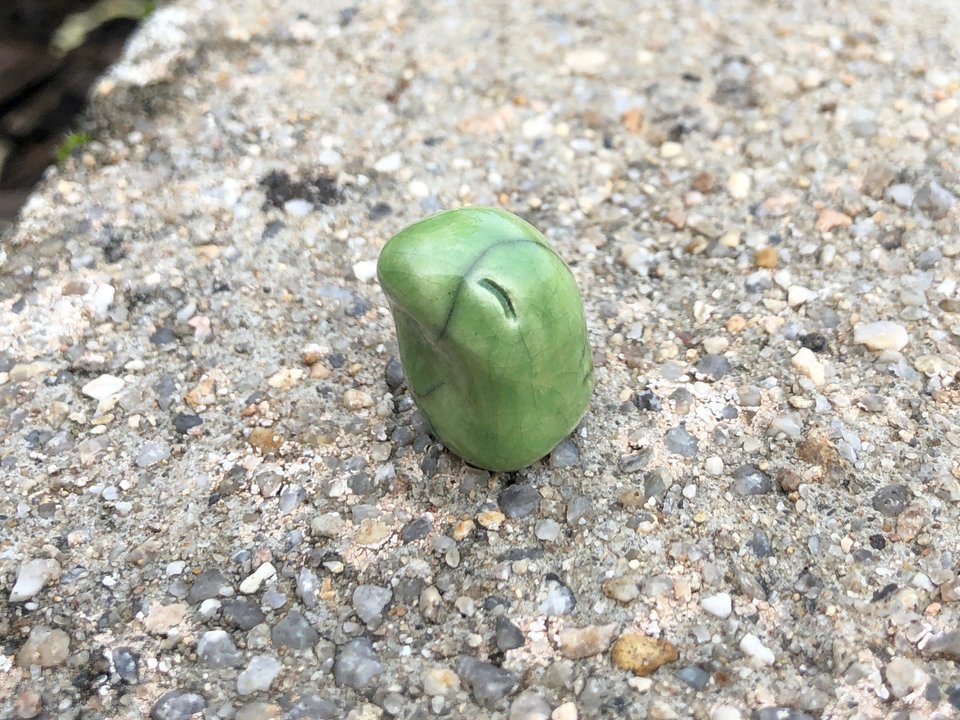 Tiny kodama forest tree spirit kami statue | Shinto Buddhist shamanism pagan raku sculpture | rewilding, protection, joy, peace