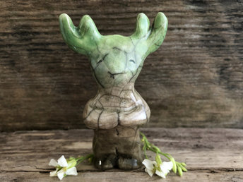 Forest nature spirit god raku sculpture | Shinto Shamanism pagan statue altar, shrine | rewilding, guardian, protection, folklore