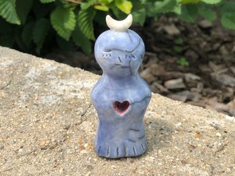 Celestial spirit of love, hope, & change | healing, recovery, angel guide raku statue | Shinto kamidana shrine, pagan altar, shamanism