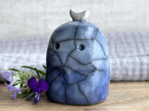 Quiet night moon nature spirit kodama guardian sculpture | Shinto, shamanism
