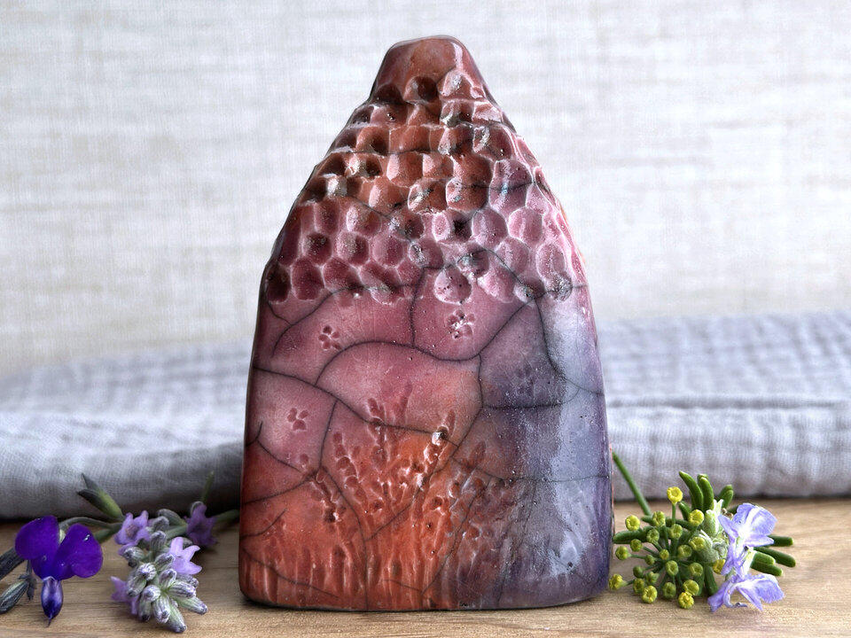Fire spirit cottage, ceramic faerie house | Shinto shrine, paganism, shamanism