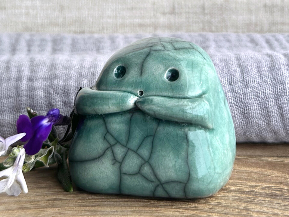 Gentle kodama tree & nature spirit kami statue | Shinto guardian, shamanism totem sculpture