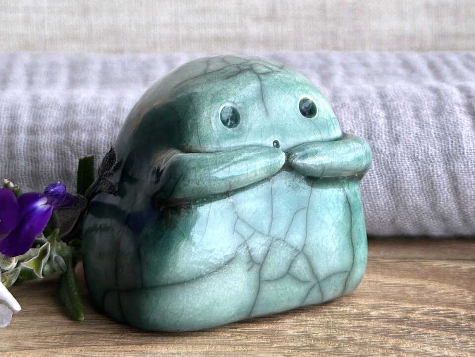 Gentle kodama tree & nature spirit kami statue | Shinto guardian, shamanism totem sculpture